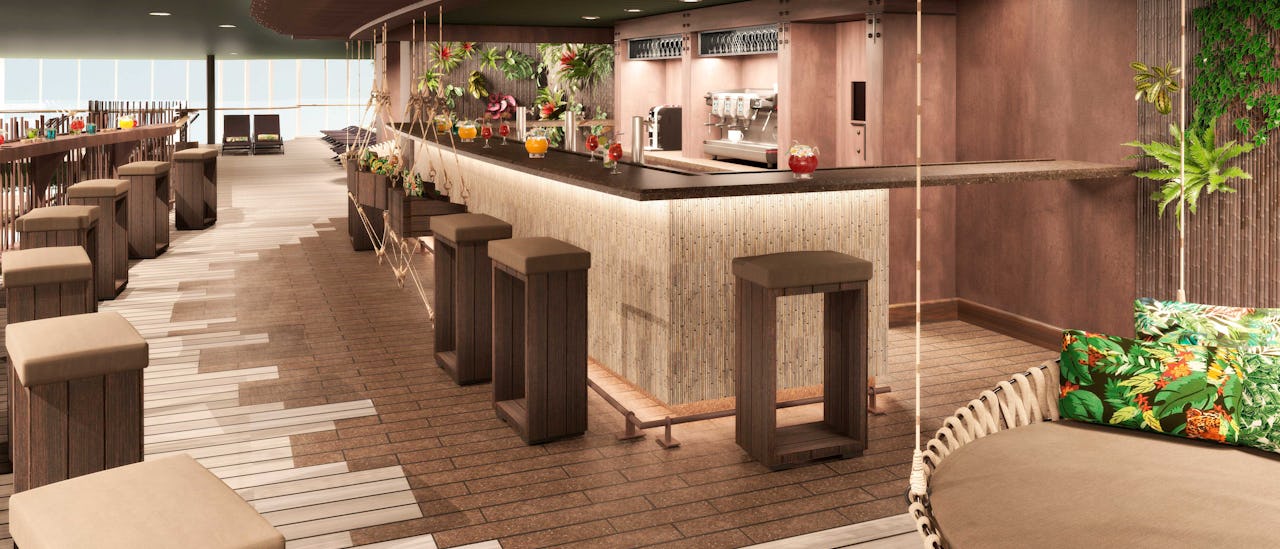 Nyt en drink i Botanisk Garden.