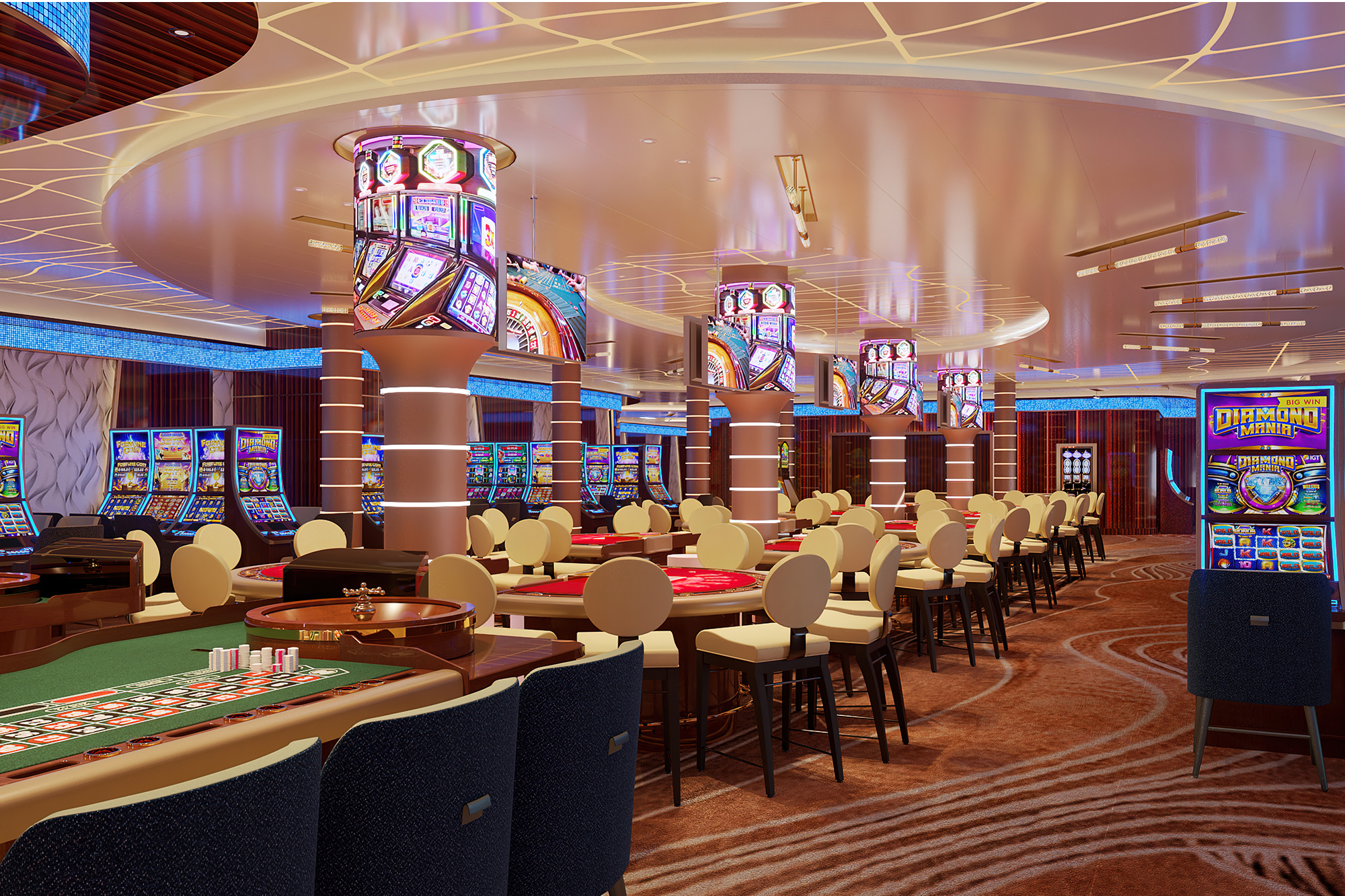 Her kan du prøve lykken i casinoet.