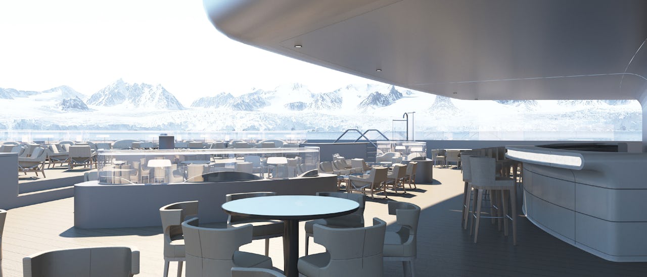 Uteservering på Grill restaurant.