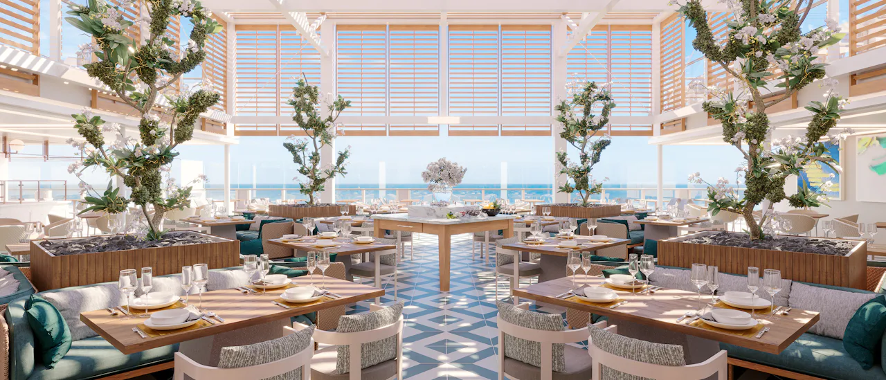 The Marquee is an alfresco dining venue that incorporates The Grill ("hot rocks" BBQ food) and Spaccanapoli (pizzeria).