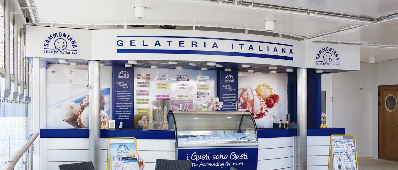 Gelato – på MSC Cruises smaker som den gjør i Italia.