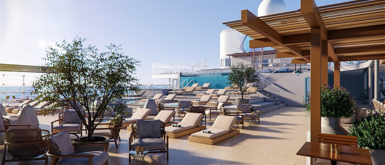 Uteområdet rundt lagunen er det ideelle stedet for fullstendig avslapning