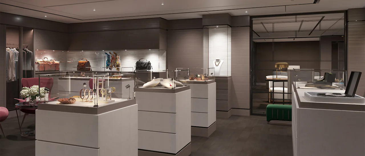 The Boutique - from exclusive sportswear and branded apparel to jewelry and leather goods