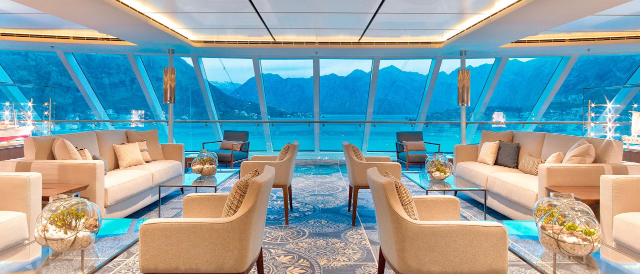 Vakker utsikt fra Observation Loungen.