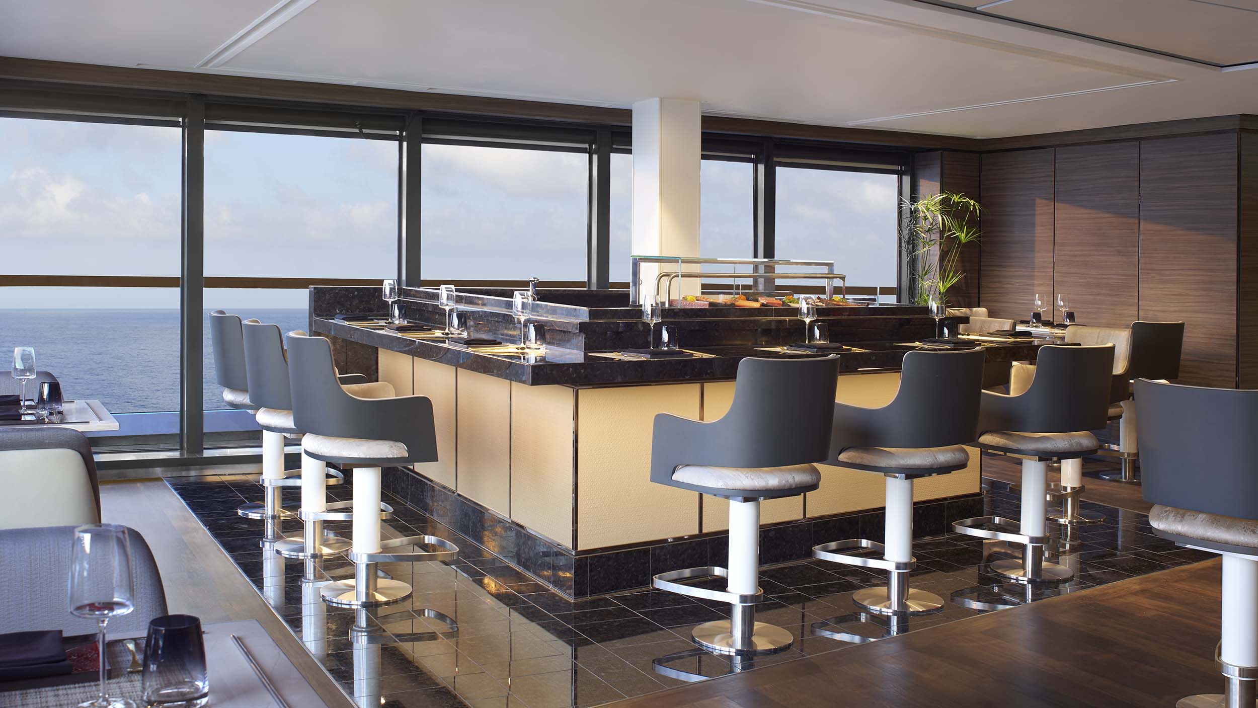 Have a seat at the sushi bar or gather around a table at Talaat Nam