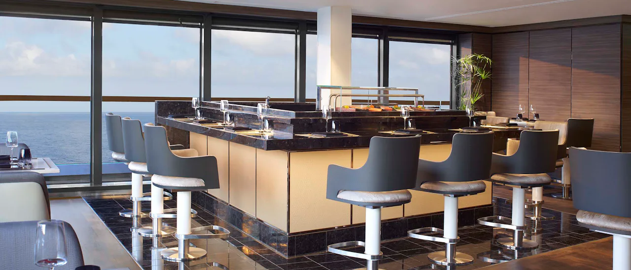 Have a seat at the sushi bar or gather around a table at Talaat Nam