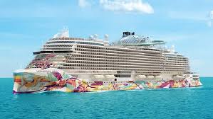 Cruiseskip fra Norwegian Cruise Line til sjøs